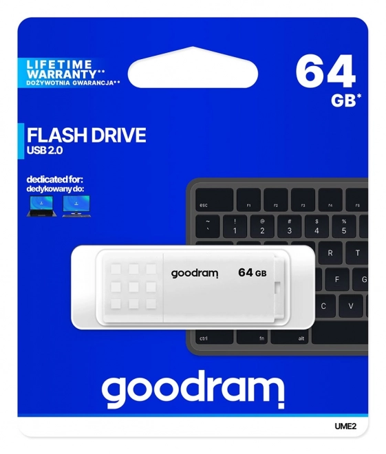 UME2 64GB USB 2.0 Flash schijf wit