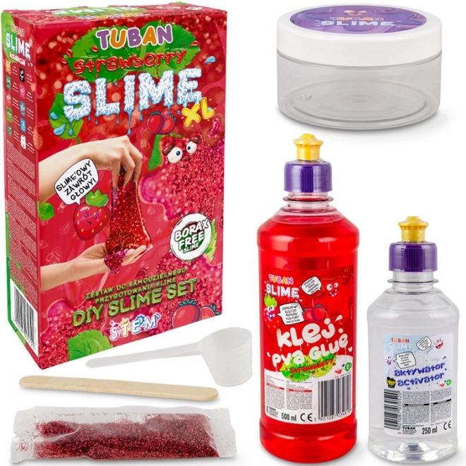 Tuban creatieve sensorische set Slime - Aardbei XL