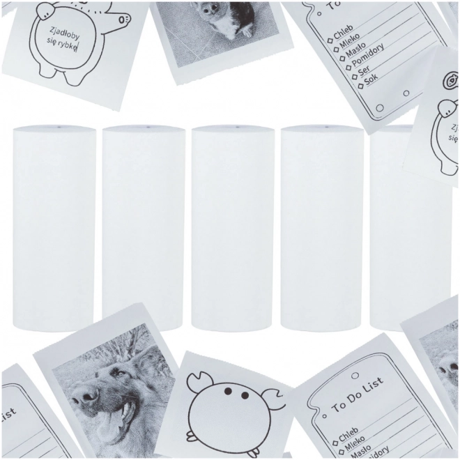 Rol thermisch papier voor mini printer 5,7 cmx4,5 m 5 stuks