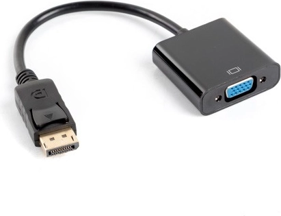 DisplayPort to VGA Adapter, 15-pin, Male to Female, 10 cm, Black