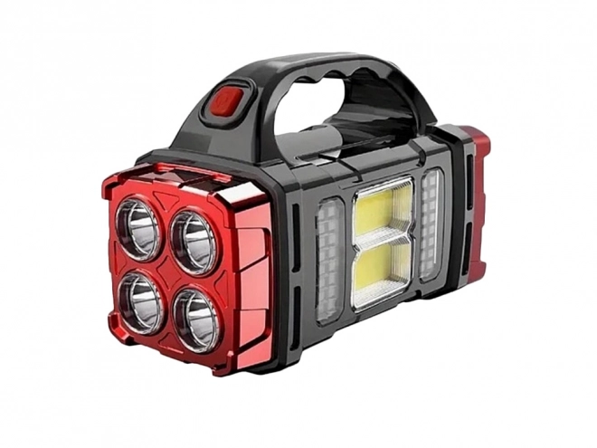 Zonne-energie draagbare LED zaklamp met powerbank
