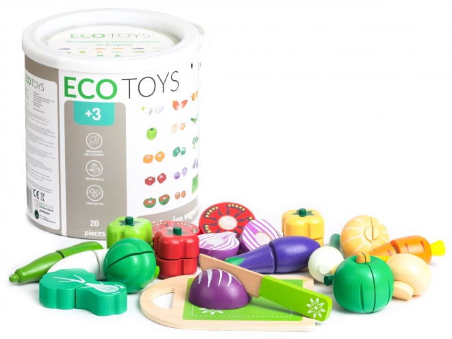 Wooden Vegetables Cutting Set for Kids