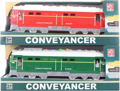 Batterij-aangedreven plastic locomotief met geluiden