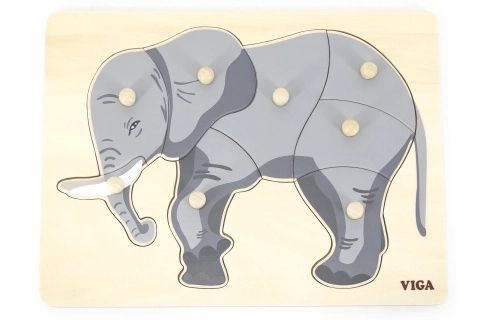 Wooden Montessori Elephant Board