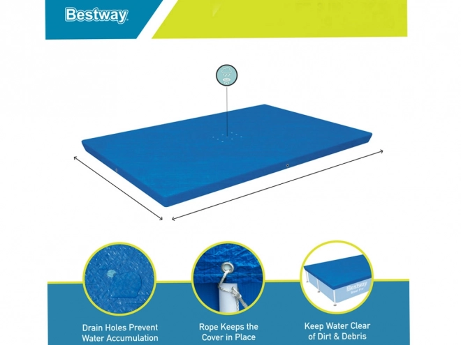 Poolabdeckung für rechteckige Pools Bestway 224x154 cm