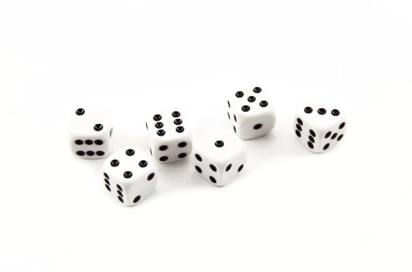 Set van 6 dobbelstenen