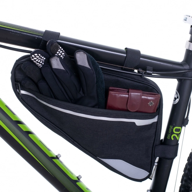 Dreieckige Fahrradtasche unter dem Rahmen