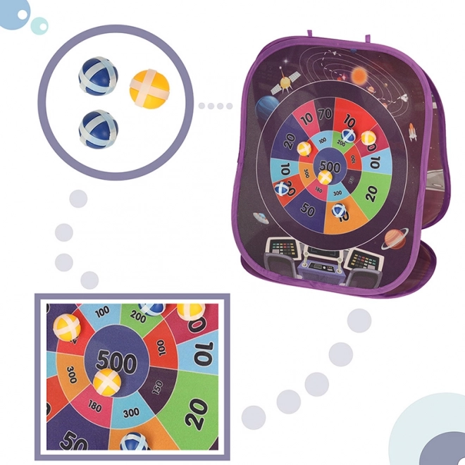 Kinderspel met kegels 2-in-1 met ruimtethema