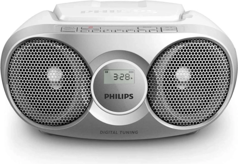 Draagbare radio met cd zilver