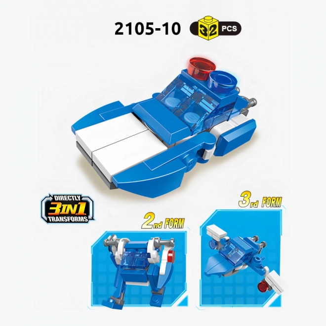 Qman Bouwset Politie Ingenieursteam 3-in-1