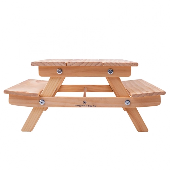 Houten picknickbankje voor poppen Bigjigs Toys