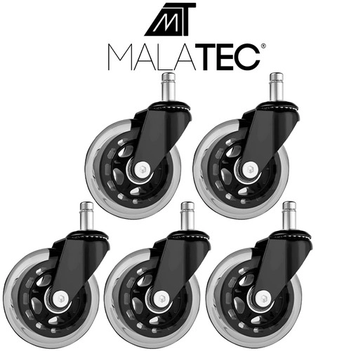 Kantoorwielen 5 stuks Malatec
