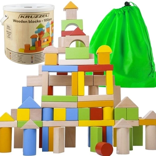 Houten blokken - 100 stuks. Kruzzel 22666
