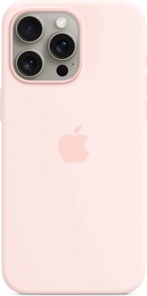 silicone case with MagSafe for iPhone 15 Pro Max – light pink