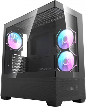 Boîtier PC darkFlash DS900 Air noir avec 7 ventilateurs ARGB