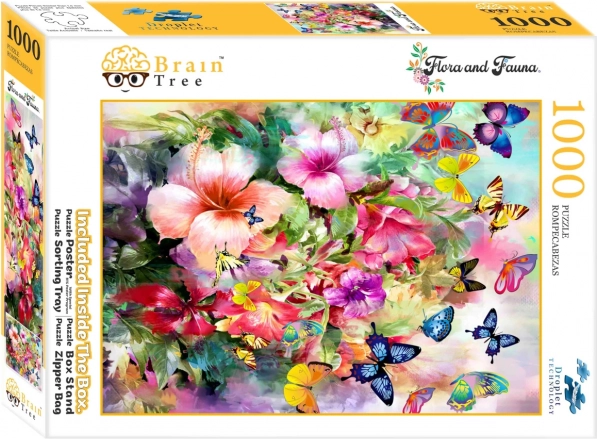 Puzzle Brain Tree bloemen en vlinders 1000 stukjes