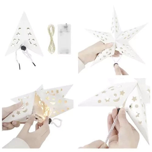 Leuchtender Papierstern LED 50 cm