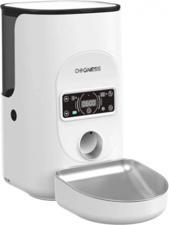 Dogness F17 intelligenter Futterautomat 4 l mit Edelstahlnapf – weiß