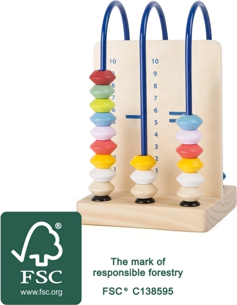 Educational abacus from FSC wood small foot – travel