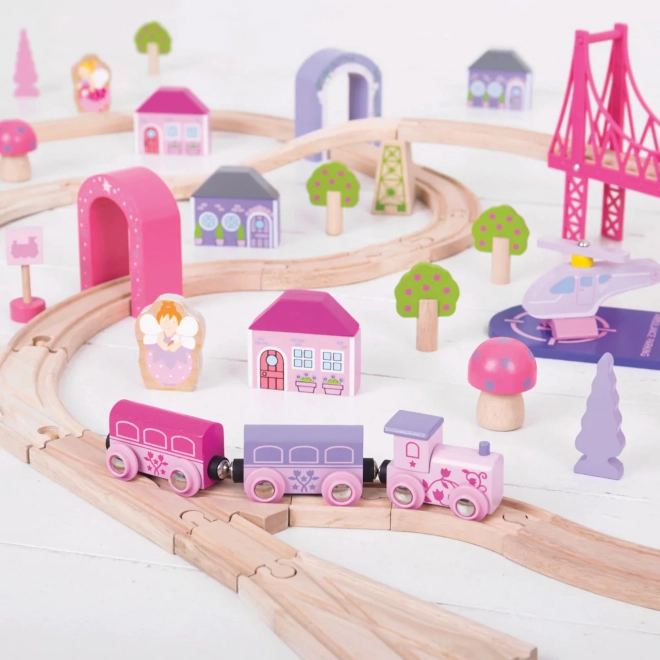 Bigjigs Rail Houten grote prinsessenspoorbaan