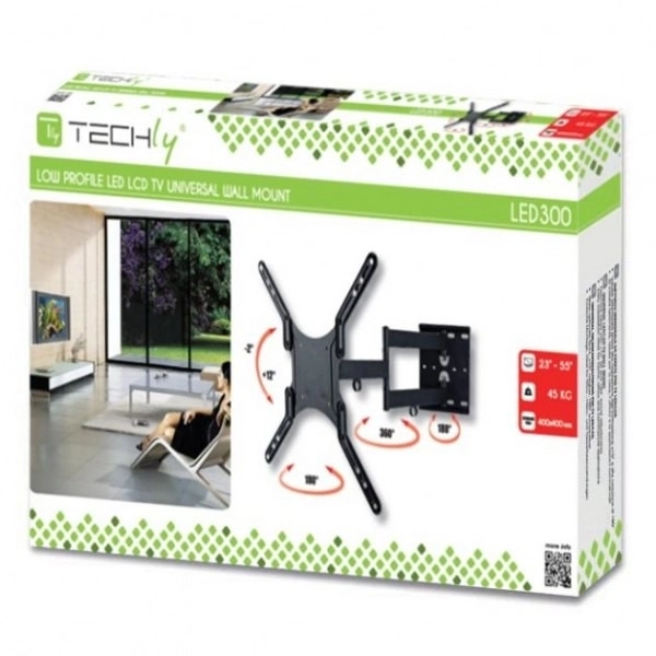 Universal TV Mount TECHly 23-55 inches, Black