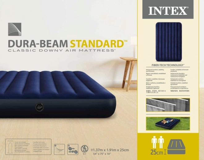 Inflatable Mattress INTEX Double Velour 191x137 cm