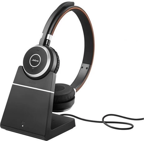 Stereo Wireless Headphones Jabra Evolve 65 with Charging Stand