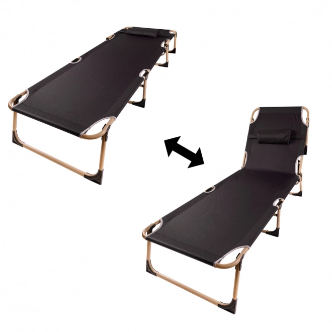 Faltbares graues Campingbett