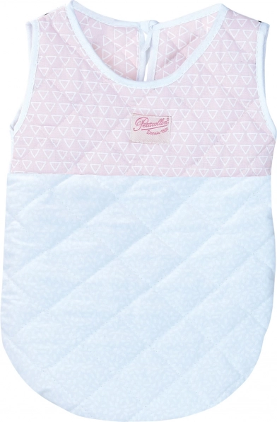 Petitcollin sac de couchage rose et blanc pour poupée