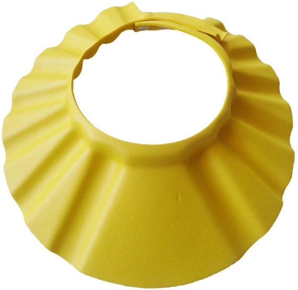 Protective bath visor for infants – Yellow