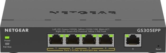 netgear gs305epp 5-poorts gigabitswitch poe+