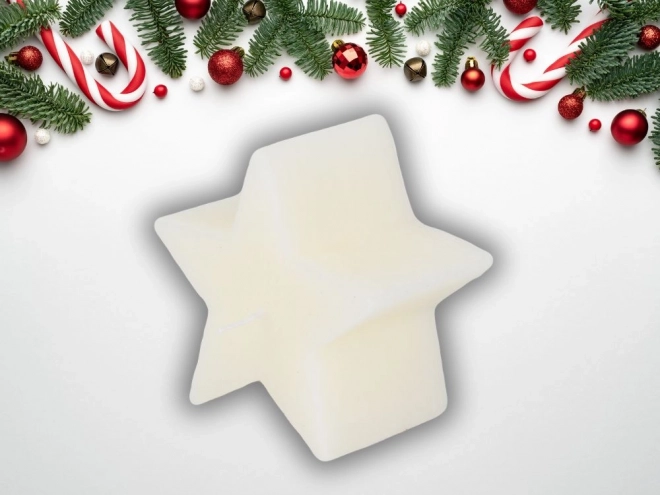 Kerstkaars in de vorm van een ster