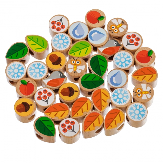 Lucy & Leo Boom - houten rijg- en weefset