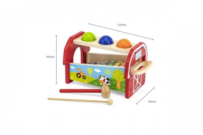 Wooden Hammer Toy and Xylophone