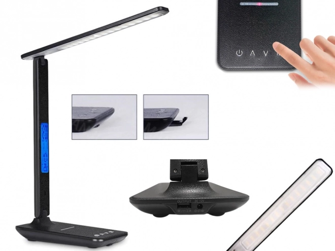 LED Desk Lamp with Qi Charger and USB