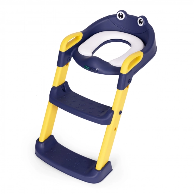 Kinder toiletbril met ladder en trapjes, blauw, ECOTOYS