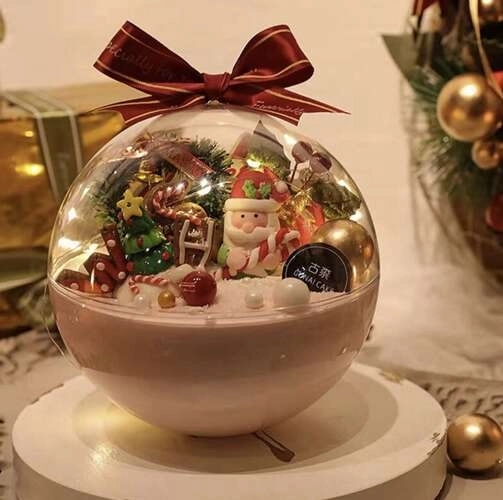 Durchsichtige Acryl-Weihnachtskugeln - Set mit 5 Stück