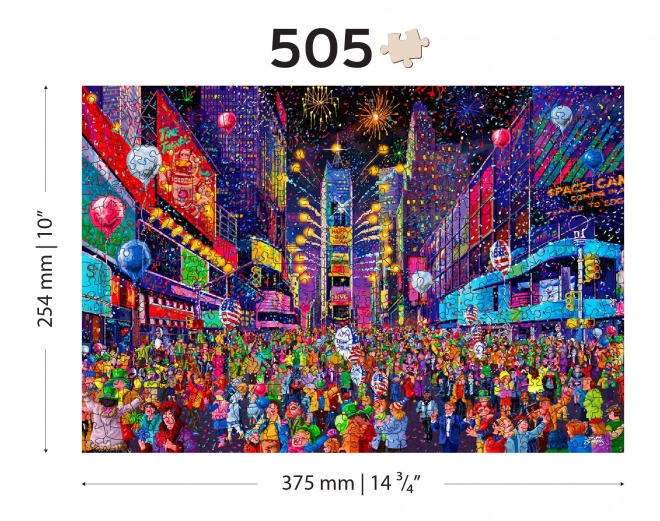 Houten Stad Houten Puzzel Nieuwjaar 2-in-1, 505 stukjes EKO
