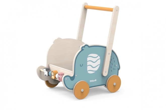 Houten loopwagen - olifant