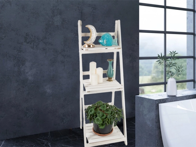 Houten plantenrekladder