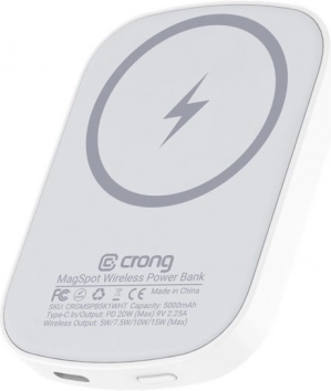 Draadloze powerbank MagSpot met MagSafe 5000mAh en USB‑C 20W PD