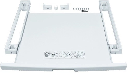Kit de superposition pour lave-linge et sèche-linge Bosch avec tablette coulissante