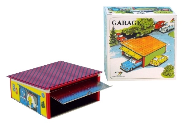 Garage en métal 15x6x13cm dans une boîte Kovap