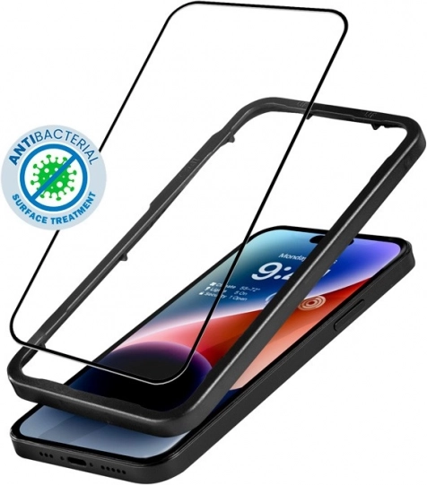 Anti-Bacterial 3D Armour Glass Screen Protector for iPhone 14 Pro with Installation Frame