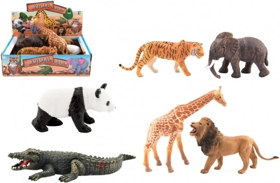 Safari-Tier-Set aus Kunststoff, 6 Stk. (11–17 cm)
