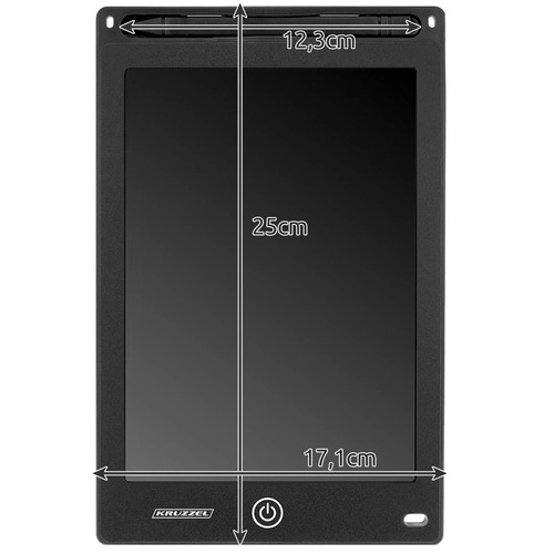 Tekentablet 10" zwart XL KRUZZEL 22455