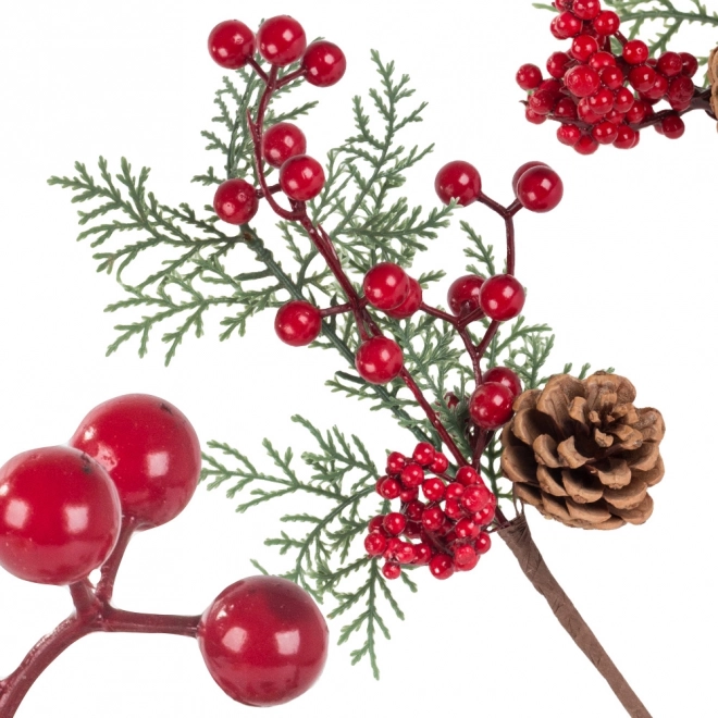 Weihnachtliche Tischdekoration aus künstlichem Rattan
