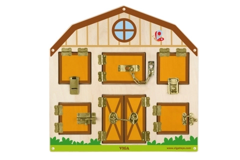 Houten spel - vergrendelen en ontgrendelen