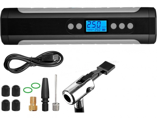 Draagbare acculuchtcompressorpomp met LCD-scherm