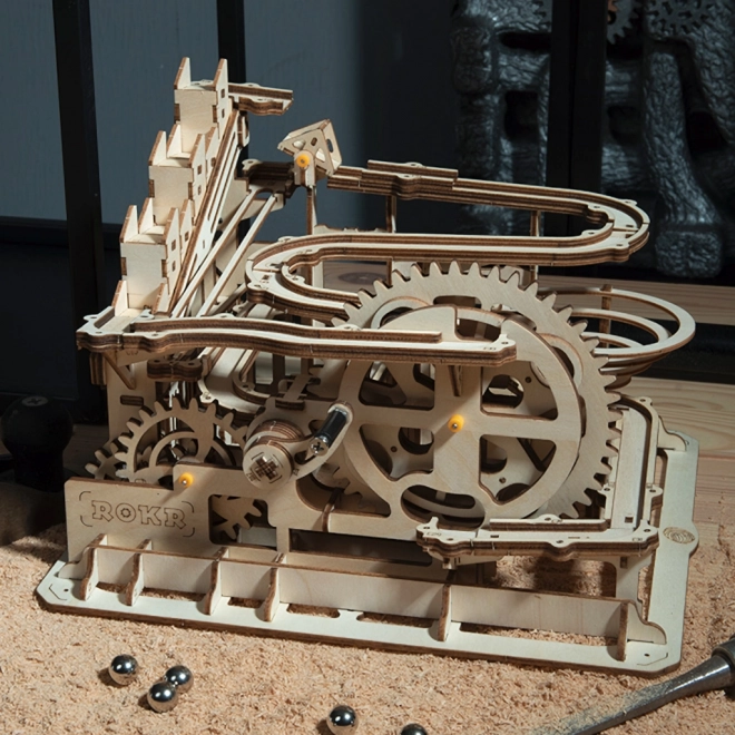 Houten 3D-puzzel Rokr Knikkerbaan Parkour